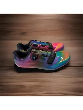 Speed Iridescent Color-Changing Cycling Shoes Size 44 Mens 10.5 🚴✨ NEW